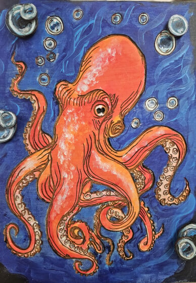 3D Laser Cut Art Class: Octopus