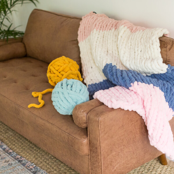 DIY KNIT Kit, KIT for Chunky Knit Blanket, Giant Knitting Needles & Chunky  Knit Merino Yarn, Chunky Knit Blanket Kit, Birthday Gift 