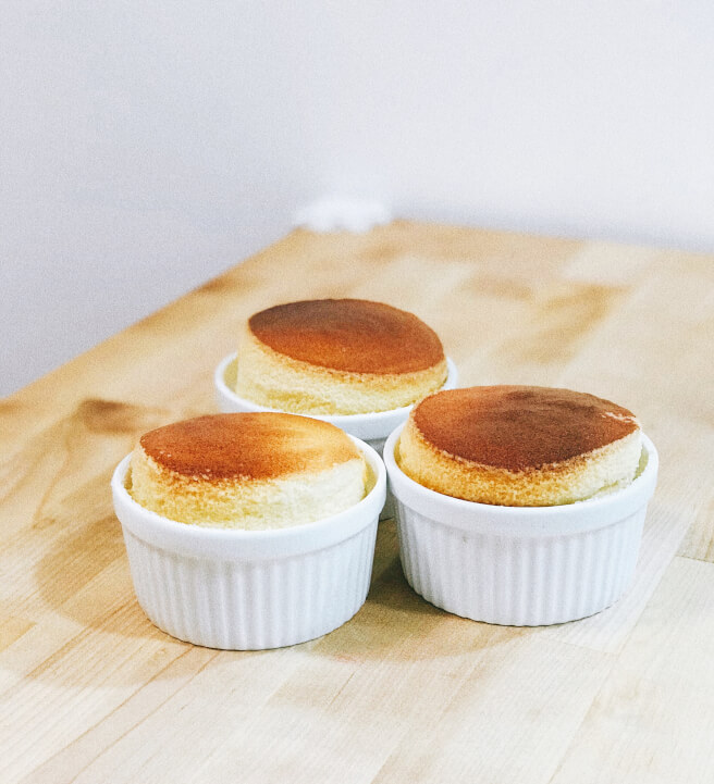 Bake Vanilla Souffle with Creme Anglaise at Home