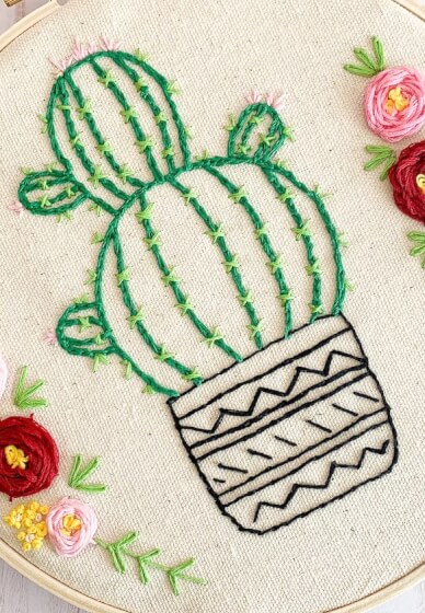 Cactus Embroidery Craft Kit