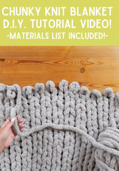 Chunky Knit Blanket DIY Video Tutorial