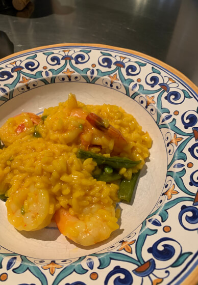 Cooking Class: Saffron-infused Prawn Risotto