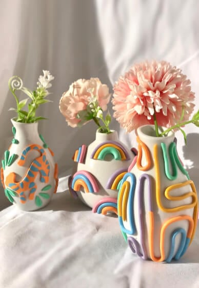 DIY Colorful Polymer Clay Vase Craft Kit