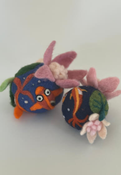 DIY Needle Felting Kit: Koi Pond and Water Lily Ornament