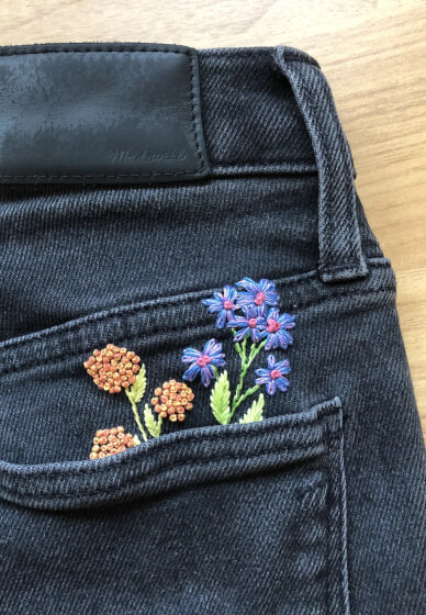 Embroidery Class: Flower Pockets