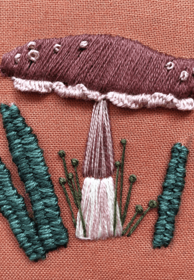 Embroidery Class: Mini 3D Woodland Mushroom
