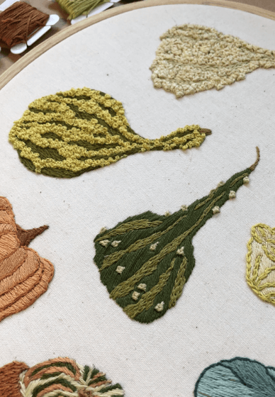 Embroidery Class: Textural Gourds