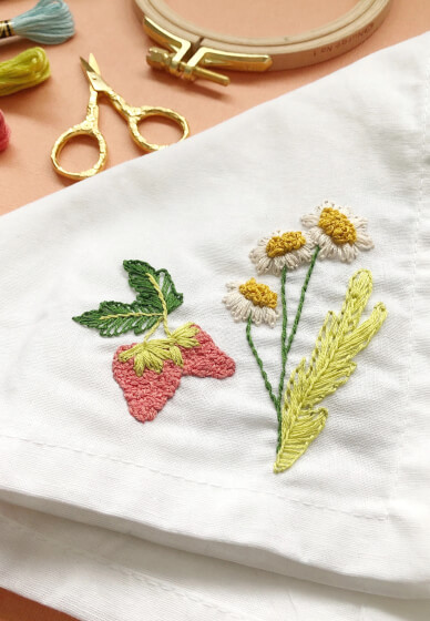 Embroidery Class: Woodland Napkins