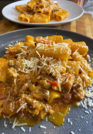 Italian Cooking at Home: Rigatoni Dirty Roman Style