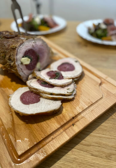 Italian Cooking at Home: Roasted Filled Pork