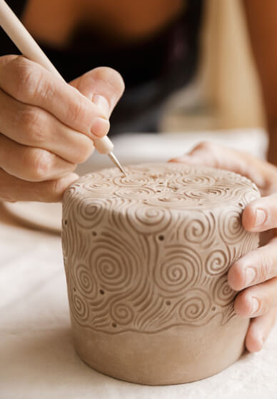 Learn Hand Building Pottery, Online class & kit