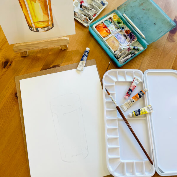 Learn Watercolor Painting: Paint a Pint, Online class & kit, Gifts