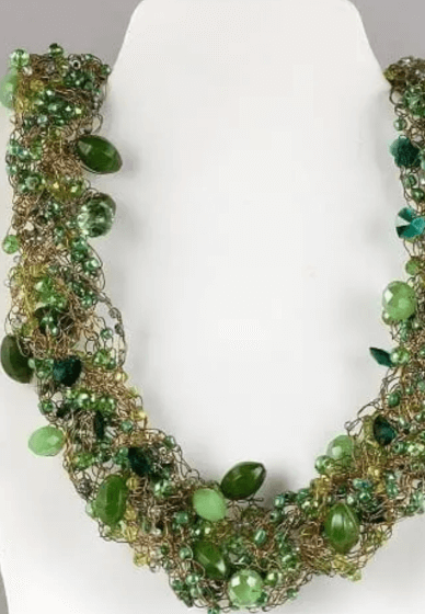 Make a Crocheted Wire and Crystal Choker Necklace at Home