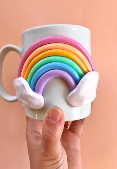 Make a Decorated Polymer Clay Mug