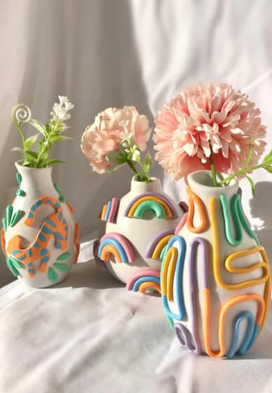 Make a Polymer Clay Vase with DIY Decorations | Online class & kit ...
