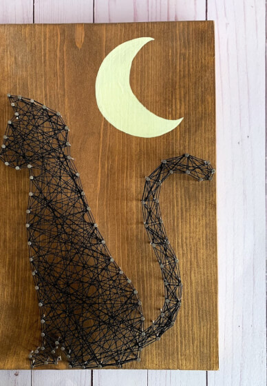 Black Cat String Art Craft Kit / Box
