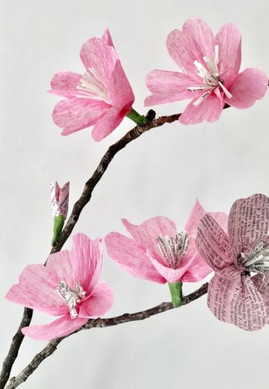 Make Paper Cherry Blossoms