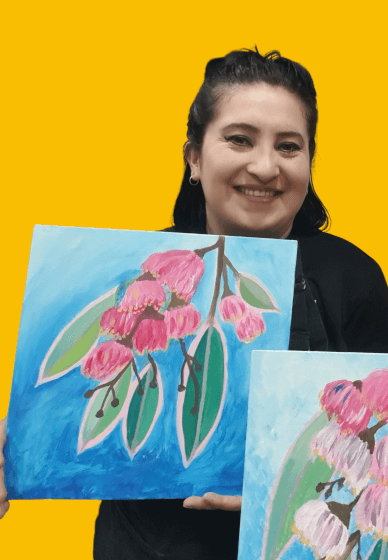 Paint and Sip at Home: Eucalyptus Blossoms