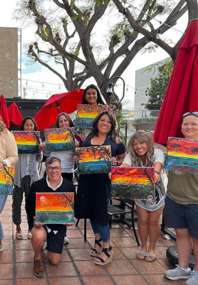 Paint and Sip CLAss in LA JolLA