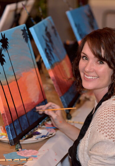 Paint and Sip Class in Santa Monica
