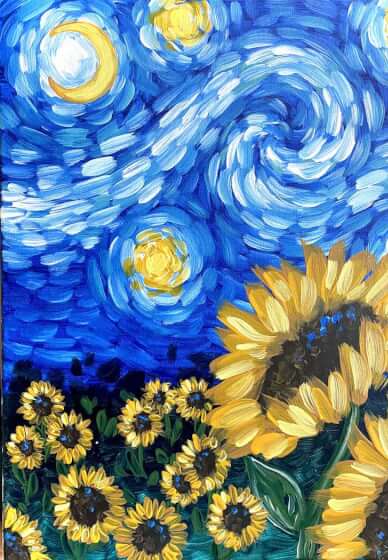 Paint and Sip Class: Starry Night Sunflower