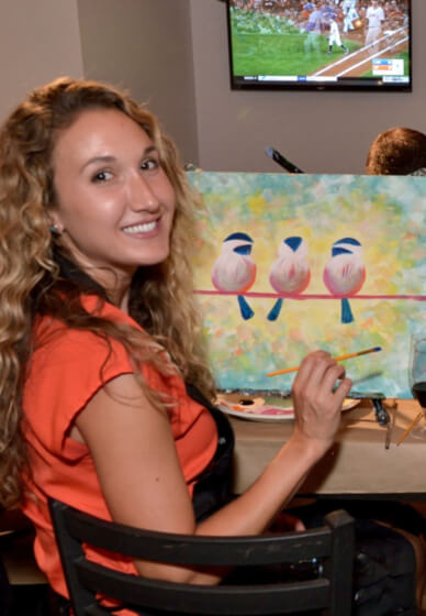 Paint and Wine Class in Oceanside