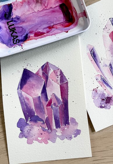 Paint Watercolor Crystals