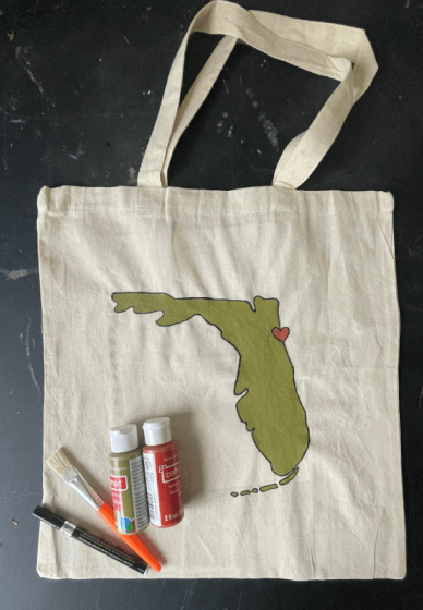 Paint Your State Reusable Tote Bag