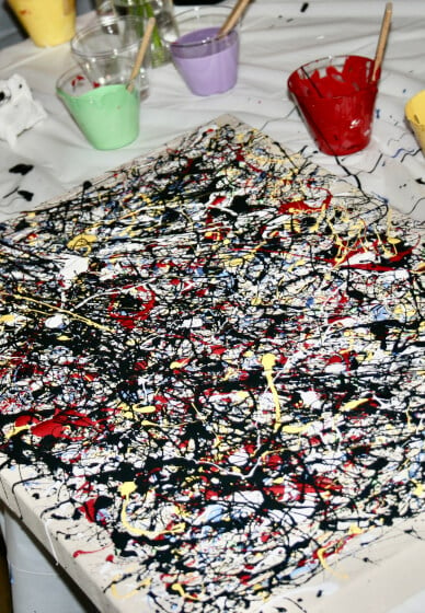Painting Class: Jackson Pollock Inspired