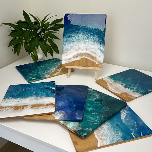Resin Art Class: Ocean Waves New York City, Gifts