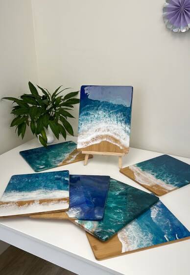 Resin Art Class: Ocean Waves