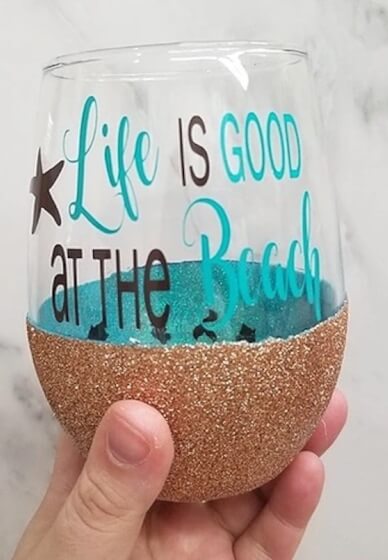 Sip and Paint Decoupage Wine Glass at Home