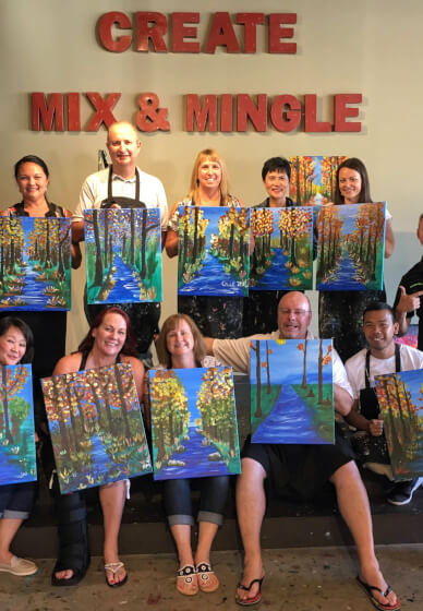Sip and Paint for Team Building