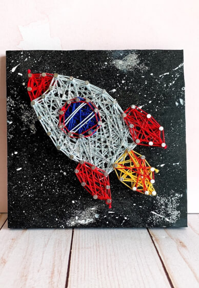 Spaceship String Art Craft Kit