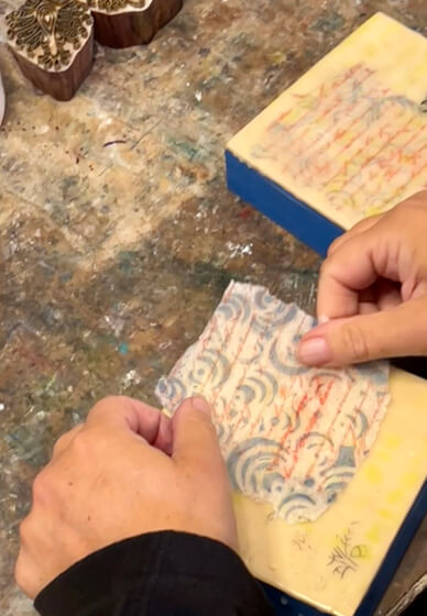 Stamping and Gelli Printmaking Class