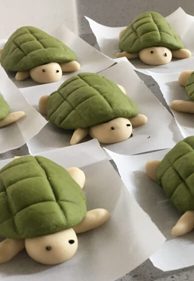 Steamed Bun Making Class: Matcha Turtles