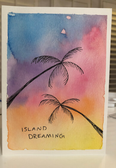 Watercolor Greeting Cards for Team Building