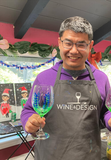 Wine Glass Sip and Paint Class