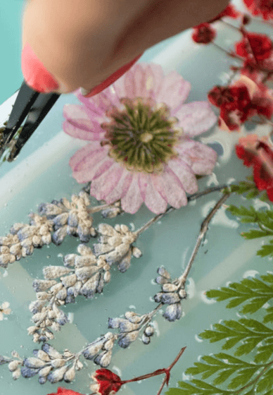 DIY Floral Resin Tray Craft Kit, DIY Craft Kit, Gifts
