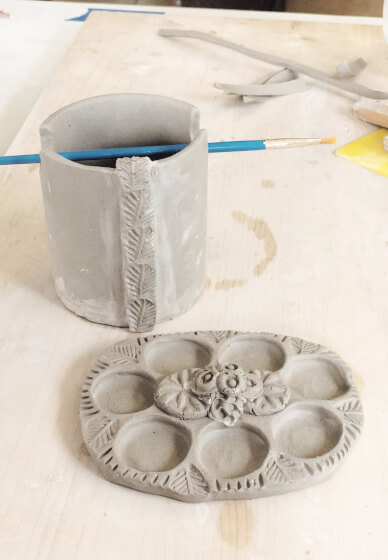 Ceramic Palettes and Water Cups - My Favorite Ceramic Artists 
