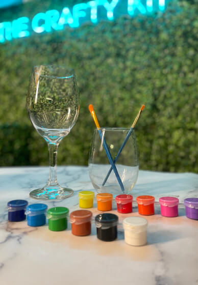 Girls Night Wine Glass Painting Kit for Paint and Sip Party / Paint Party  Kit / Outlined Paint Party / Wine Glass Paint Kit 